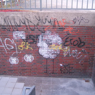 Graffiti and street art from a photo tour in Bremen including colourful sprayed tags and top-to-bottoms.