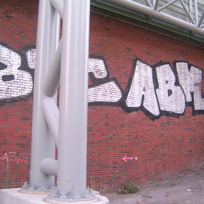 Graffiti and street art from a photo tour in Bremen including colourful sprayed tags and top-to-bottoms.