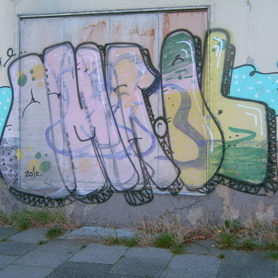 Graffiti and street art from a photo tour in Bremen including colourful sprayed tags and top-to-bottoms.