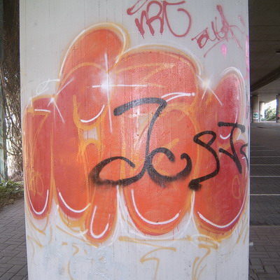 Graffiti and street art from a photo tour in Bremen including colourful sprayed tags and top-to-bottoms.