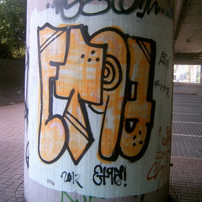 Graffiti and street art from a photo tour in Bremen including colourful sprayed tags and top-to-bottoms.
