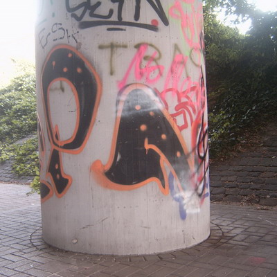 Graffiti and street art from a photo tour in Bremen including colourful sprayed tags and top-to-bottoms.
