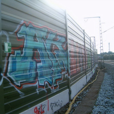 Graffiti and street art from a photo tour in Bremen including colourful sprayed tags and top-to-bottoms.