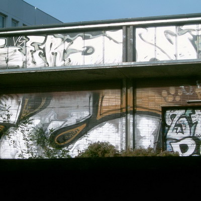 Graffiti and street art from a photo tour in Bremen including colourful sprayed tags and top-to-bottoms.