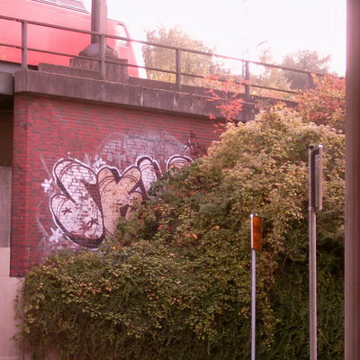 Graffiti and street art from a photo tour in Bremen including colourful sprayed tags and top-to-bottoms.