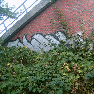 Graffiti and street art from a photo tour in Bremen including colourful sprayed tags and top-to-bottoms.