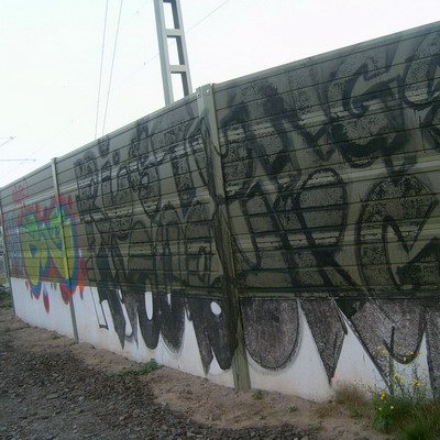 Graffiti and street art from a photo tour in Bremen including colourful sprayed tags and top-to-bottoms.