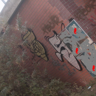 Graffiti and street art from a photo tour in Bremen including colourful sprayed tags and top-to-bottoms.