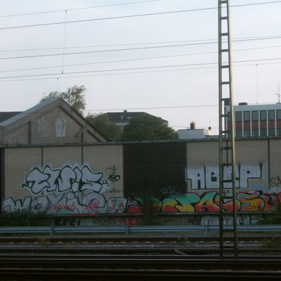 Graffiti and street art from a photo tour in Bremen including colourful sprayed tags and top-to-bottoms.