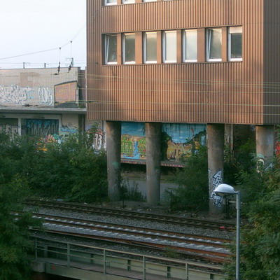 Graffiti and street art from a photo tour in Bremen including colourful sprayed tags and top-to-bottoms.